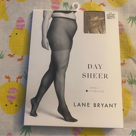 Lane Bryant Day Sheer Plaza Taupe E/F Pantyhouse - Picture 1 of 2